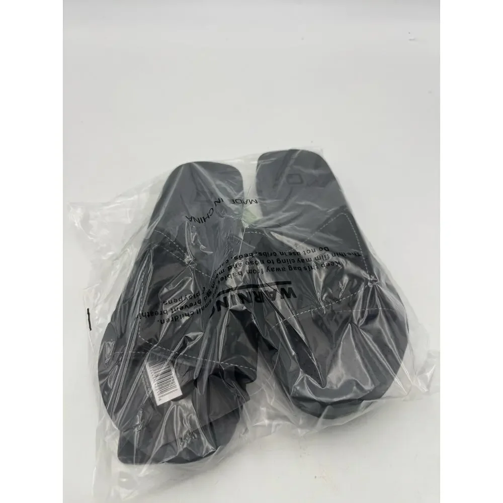 QWAVE Men's Size 10.5 Perforated Comfort Footbed Comfort Slide Charcoal Grey New